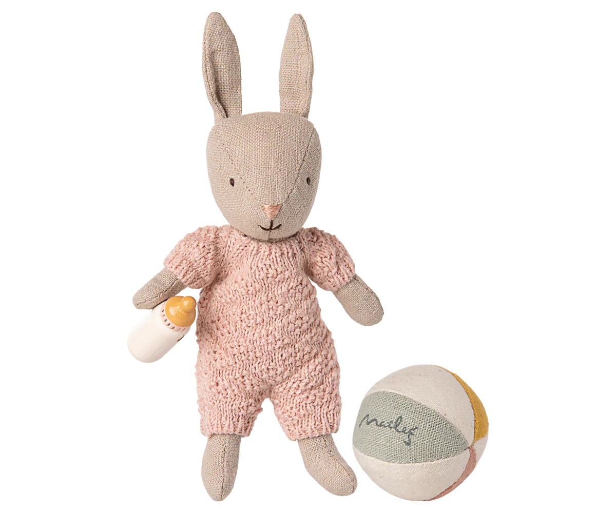 Maileg Rabbit Set, Micro | Sand/Rose