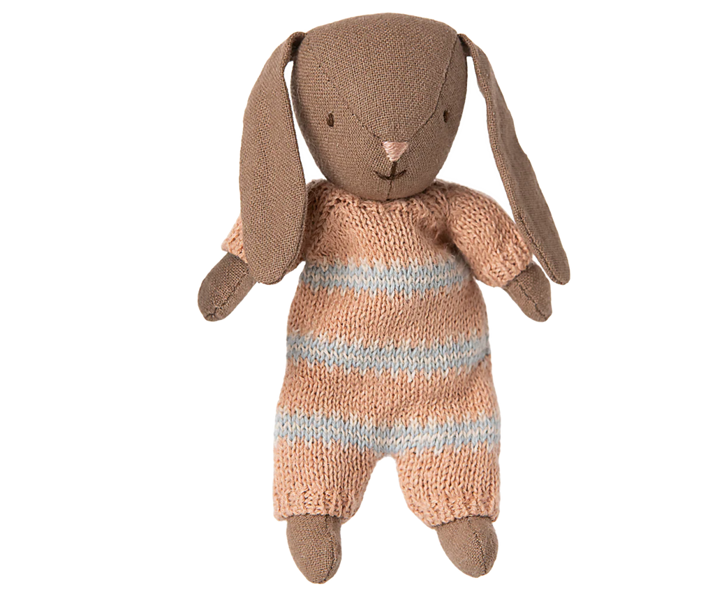 Maileg Bunny Micro | Brown/Dusty Rose