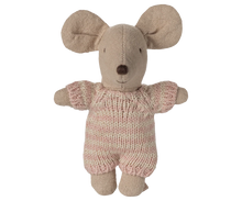 Load image into Gallery viewer, Maileg Baby Mouse in Carry Cot - Rose
