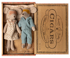 Maileg - Mum + Dad Mice Cigarbox