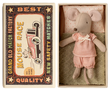 Load image into Gallery viewer, Maileg Little Sister Mouse in Matchbox

