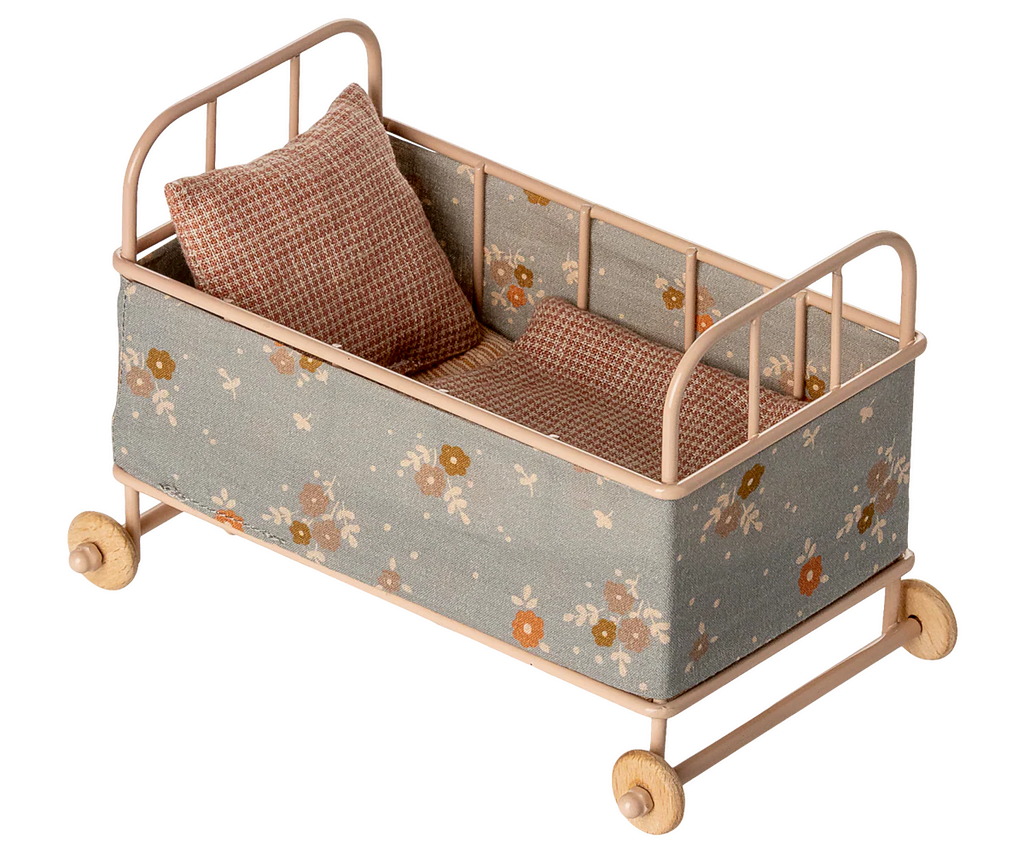 Maileg Cot Bed, Micro | Powder