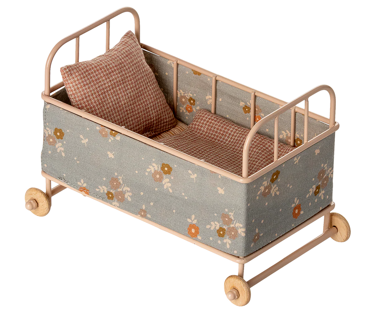 Maileg Cot Bed, Micro | Powder