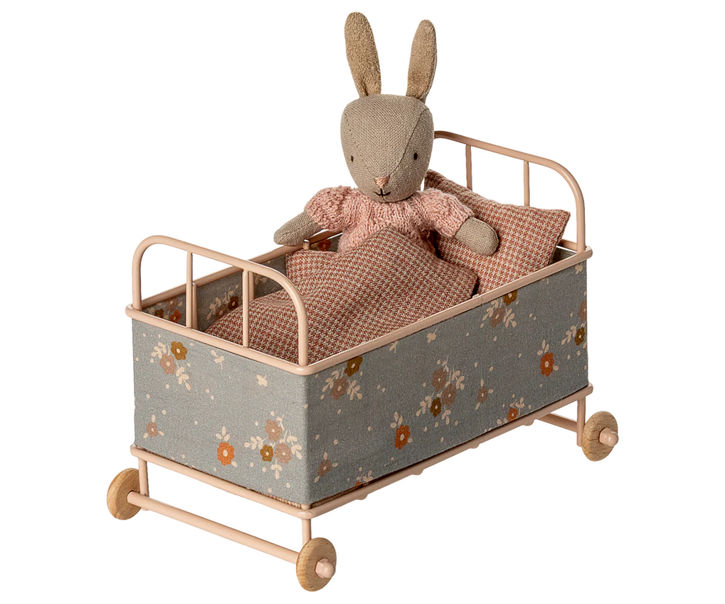 Maileg Cot Bed, Micro | Powder