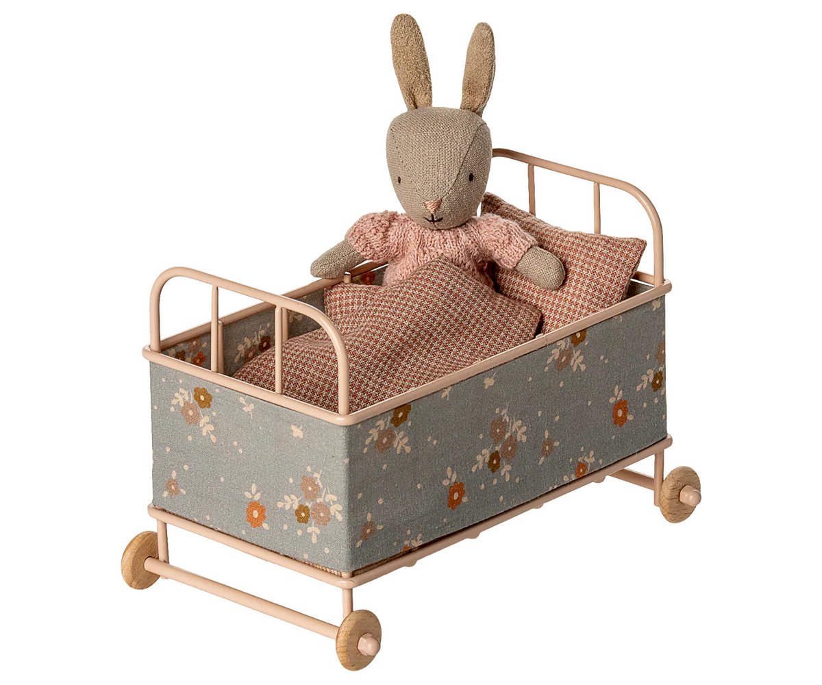 Maileg Cot Bed, Micro | Powder