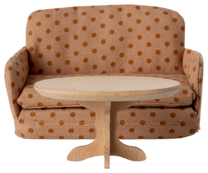 Maileg Oval Coffee Table, Mouse - Nature