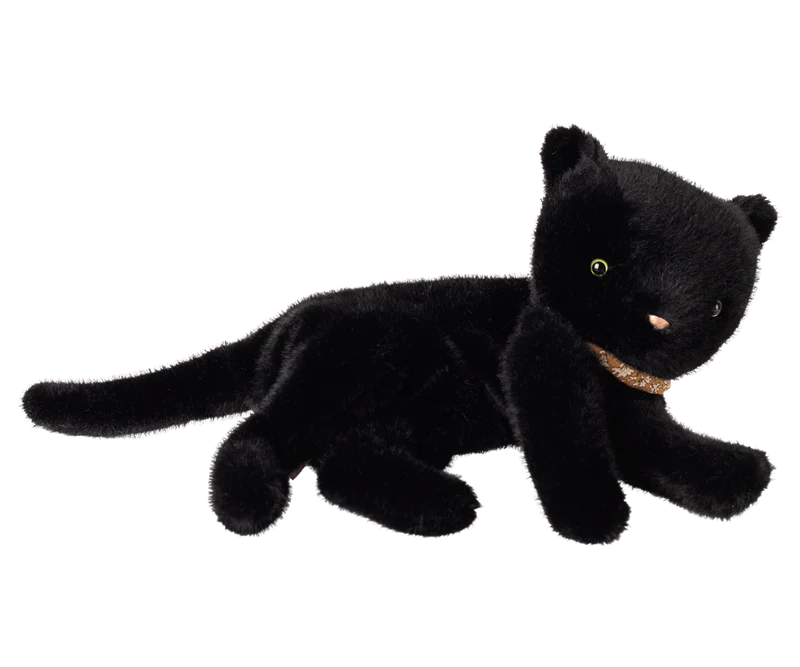 Maileg Sleeping Kitten Plush, Medium | Black