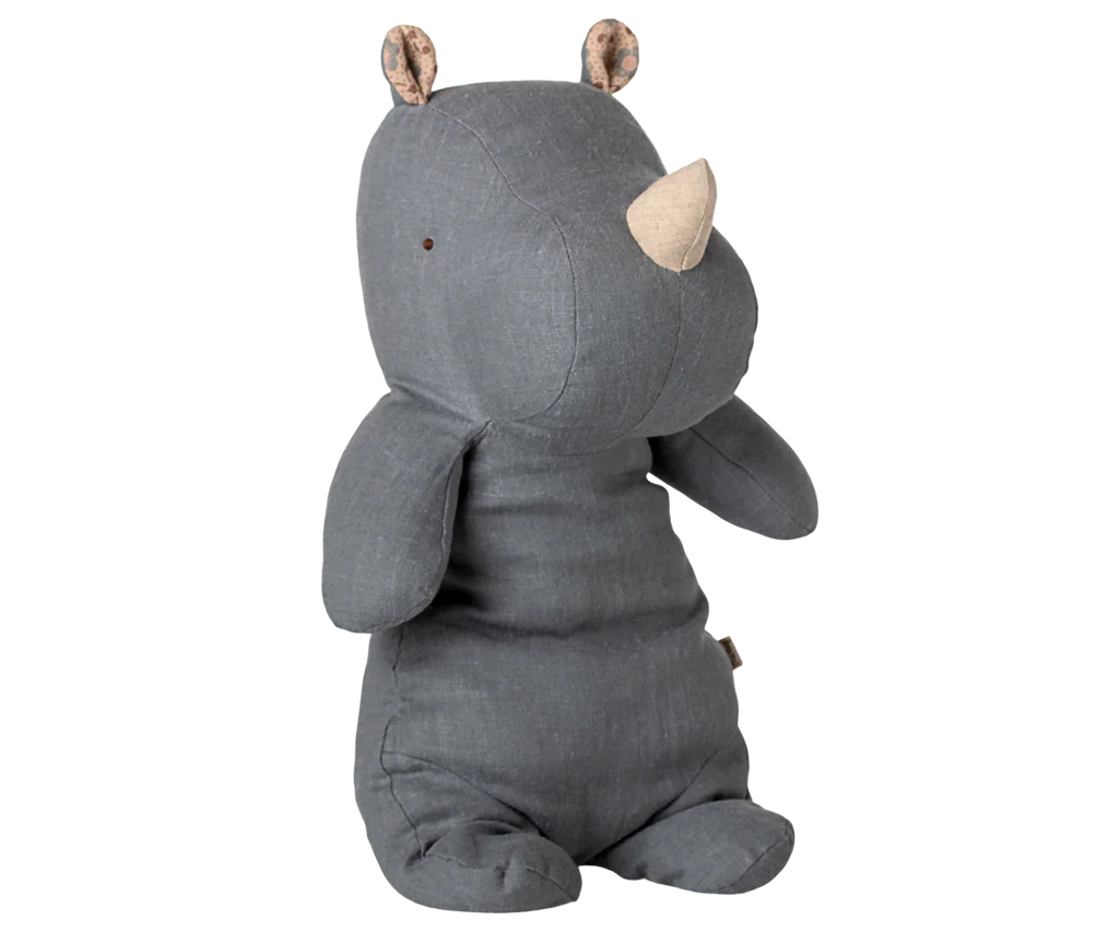 Maileg Safari Friends - Medium Rhino | Dusty Blue