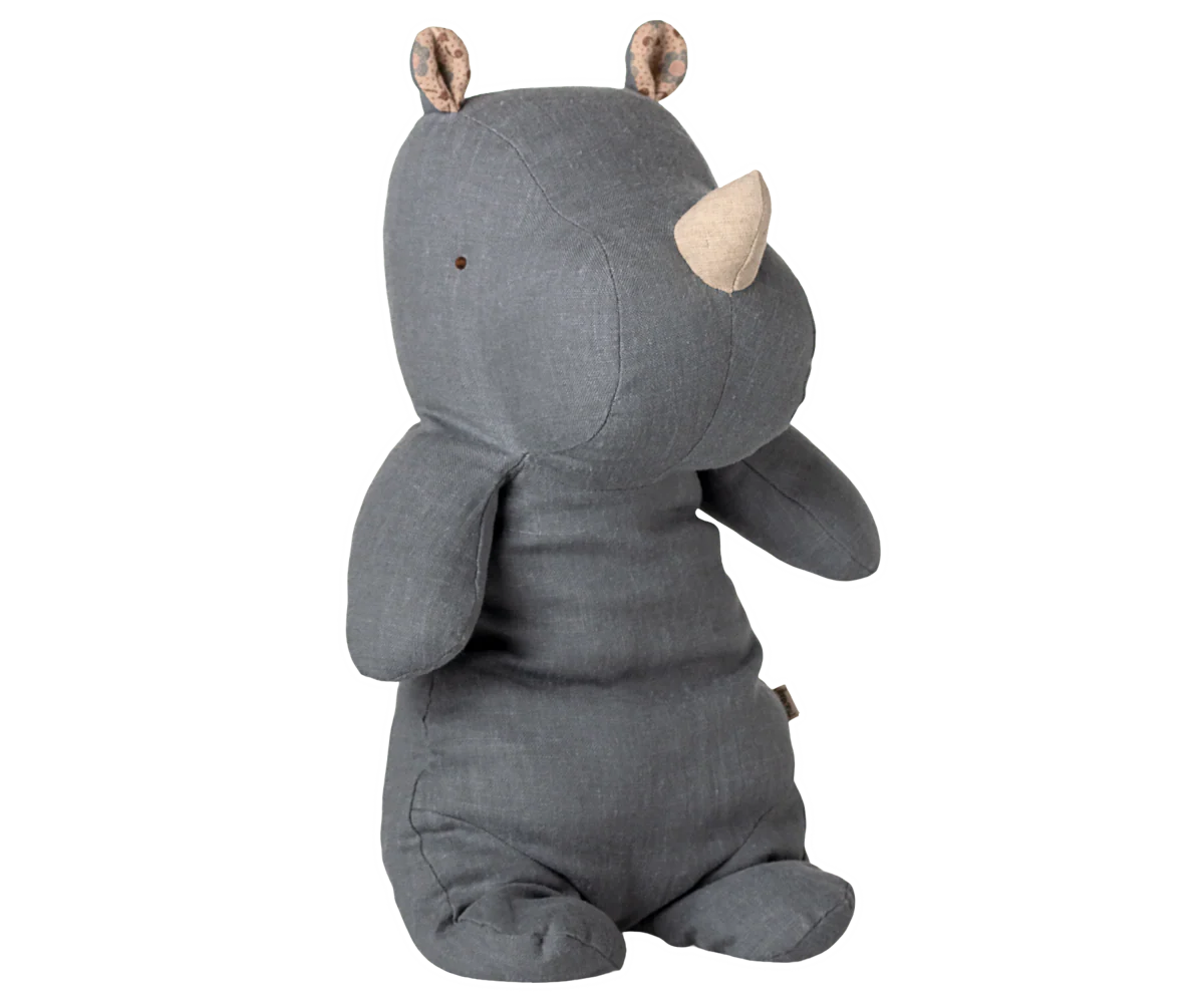 Maileg Safari Friends - Medium Rhino | Dusty Blue