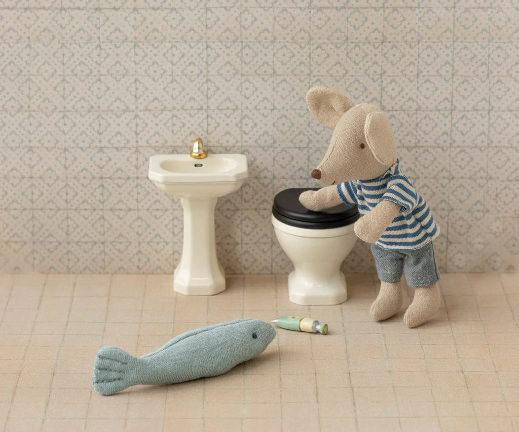 Maileg - Bathroom Sink, Mouse | Off White