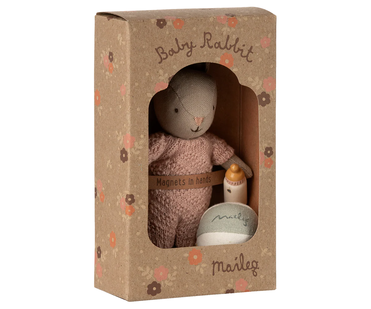 Maileg Rabbit Set, Micro | Sand/Rose