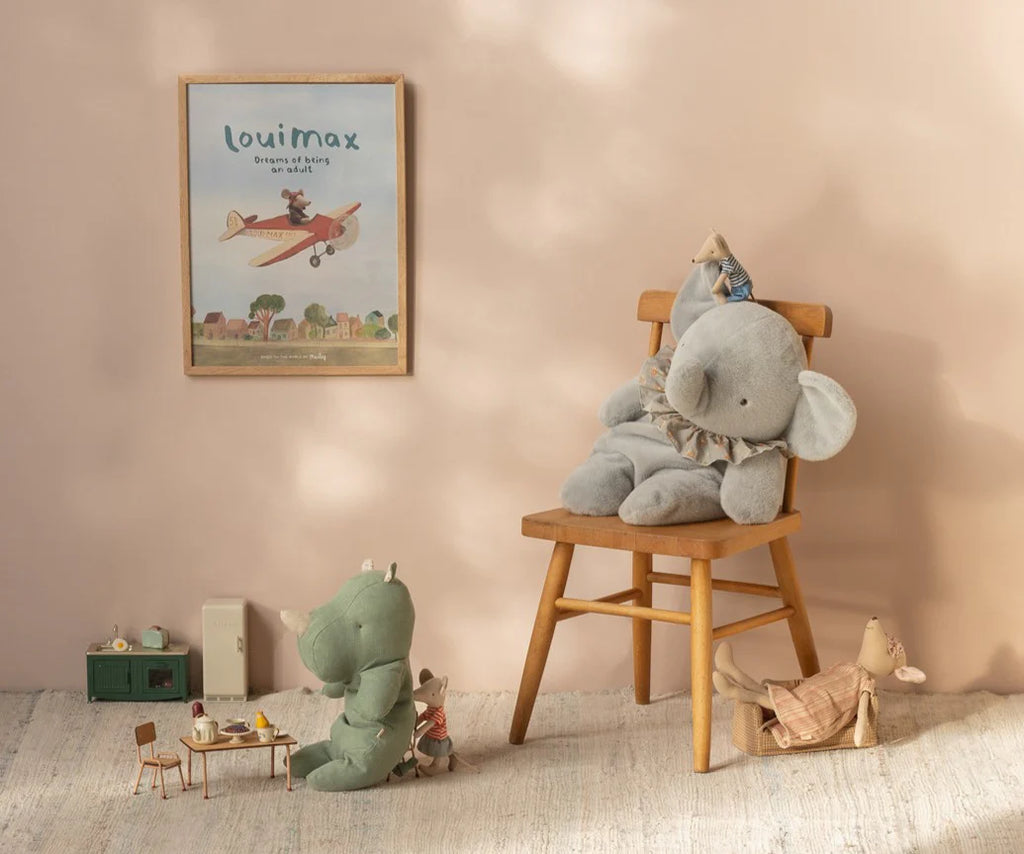 Maileg Safari Friends - Medium Rhino | Sage