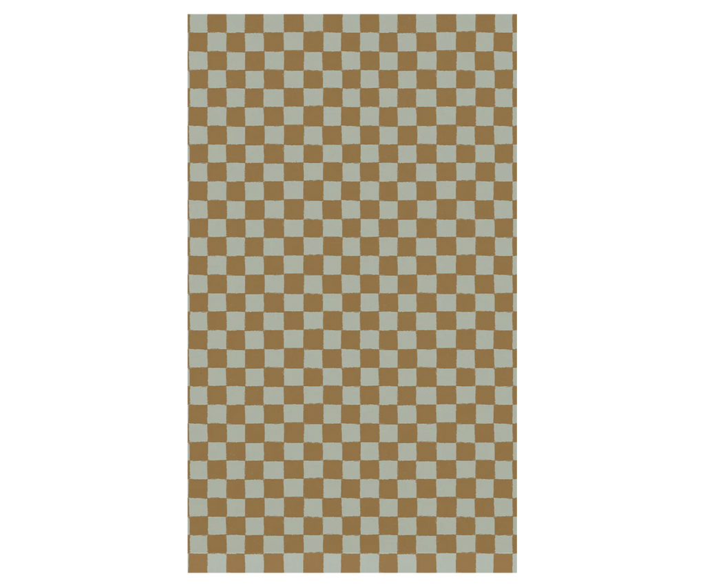 Maileg Gift Wrap - Checker | Mint + Ocher