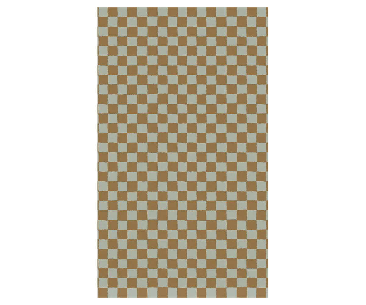 Maileg Gift Wrap - Checker | Mint + Ocher