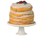 Maileg Party Cake and Cake Stand - Mouse | Off White
