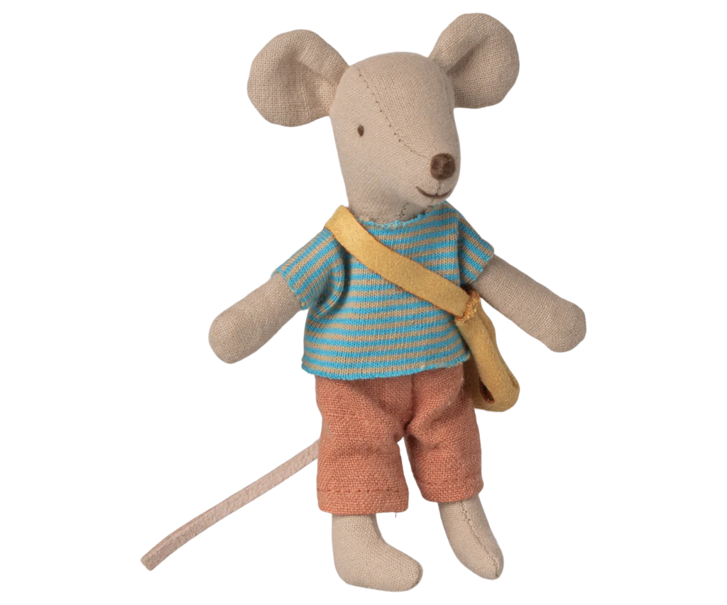 Maileg Mouse With Bag - Little Brother
