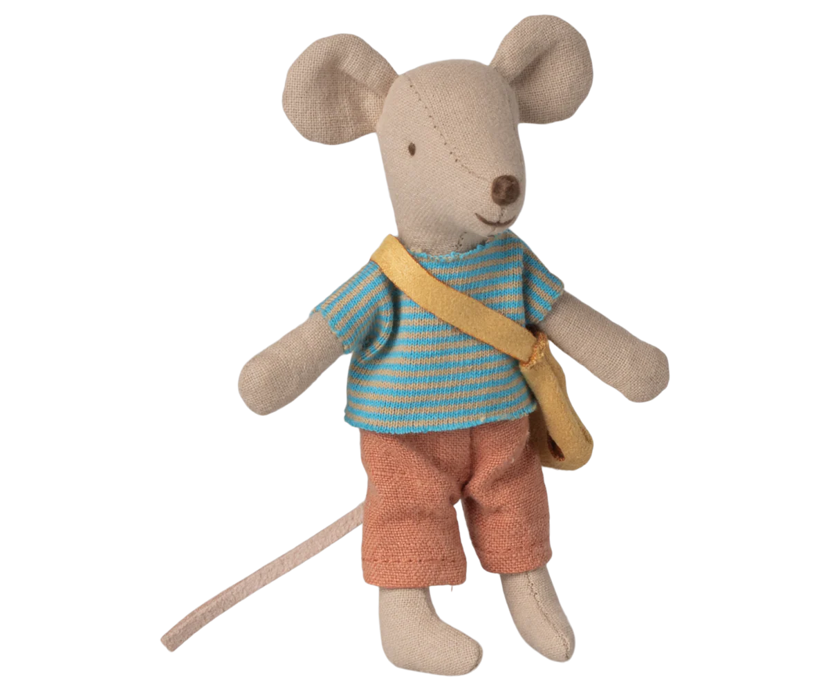Maileg Mouse With Bag - Little Brother