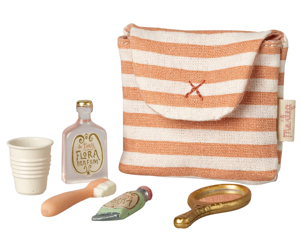 Maileg Toiletry Bag - Coral Stripe