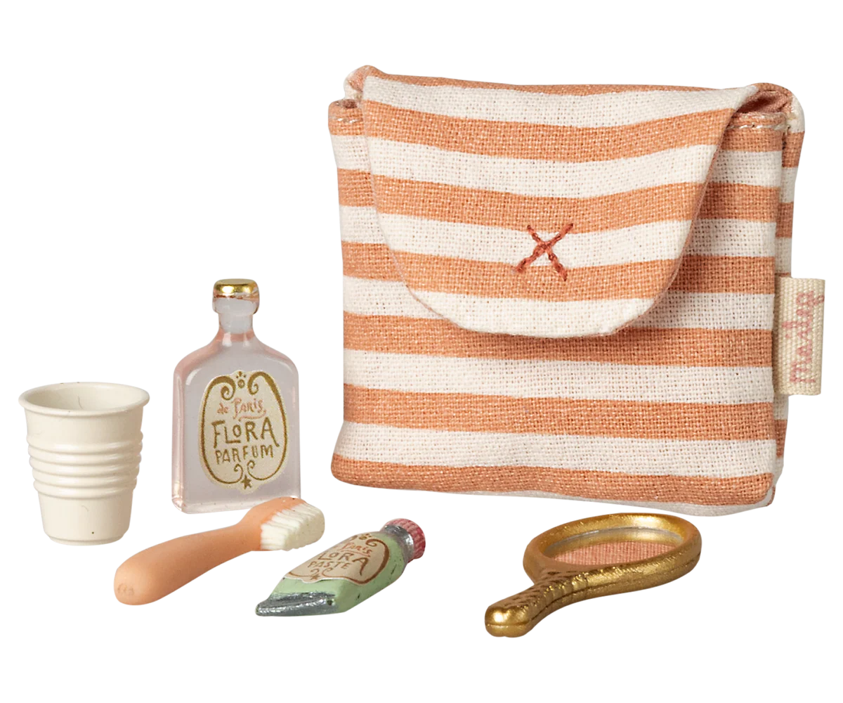 Maileg Toiletry Bag - Coral Stripe