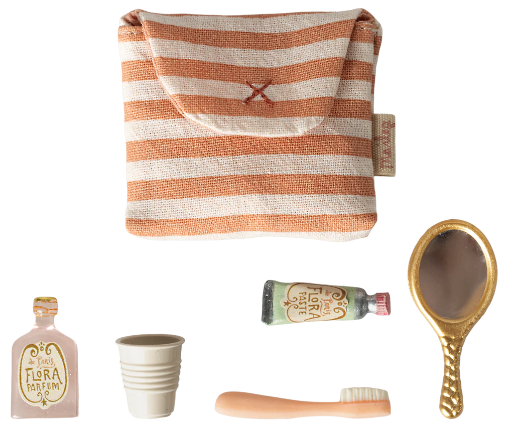 Maileg Toiletry Bag - Coral Stripe