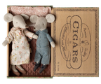 Maileg Grandma & Grandpa Mice |Cigar Box
