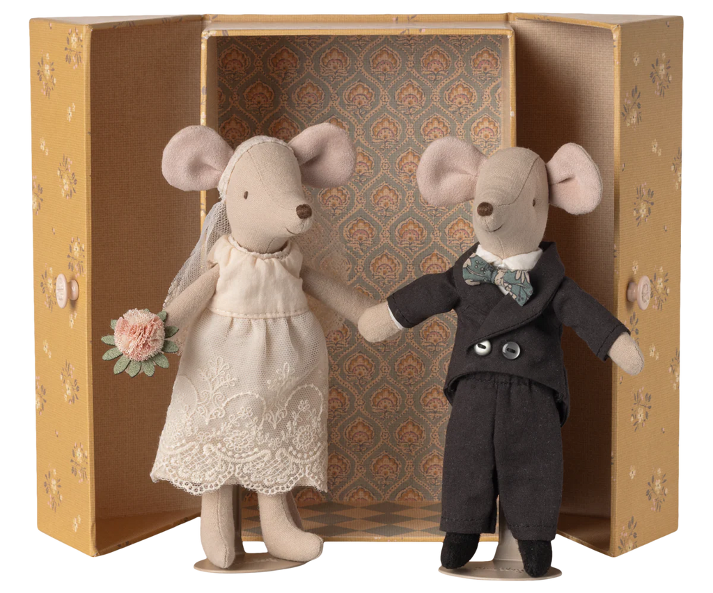 Maileg Wedding Mice Couple in Box - Mum and Dad