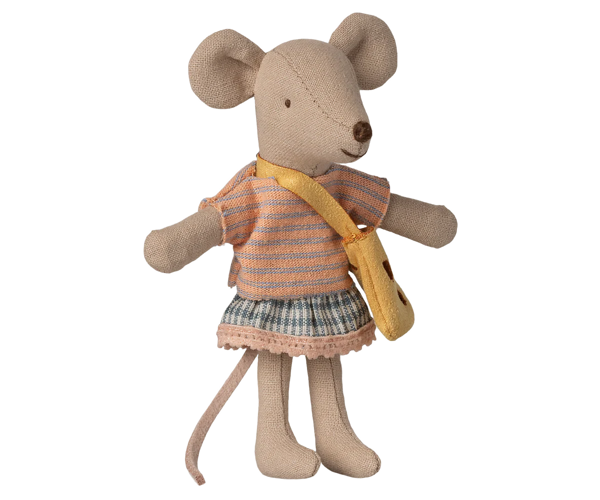 Maileg Mouse With Bag - Little Sister
