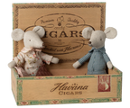 Maileg Grandma & Grandpa Mice |Cigar Box