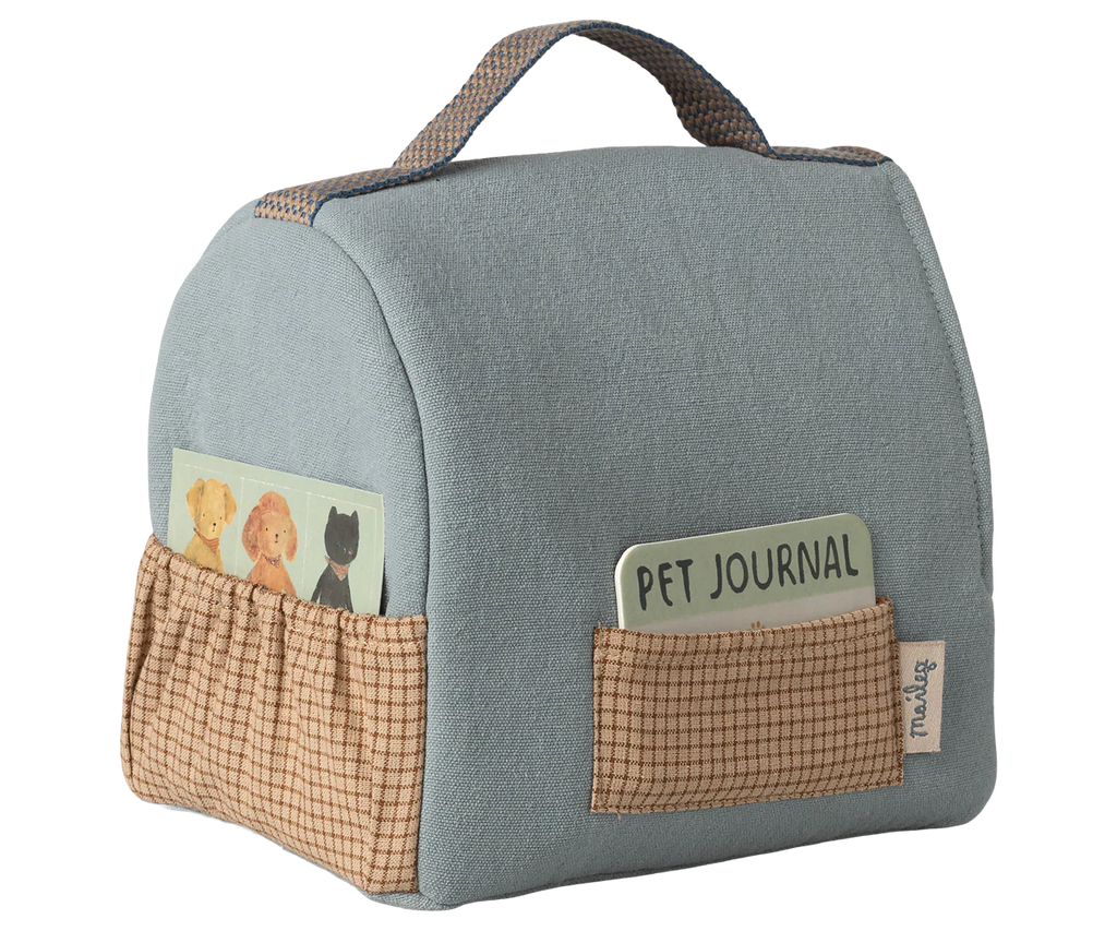 Maileg Pet Carrier | Dusty Blue