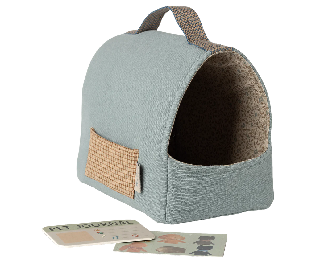 Maileg Pet Carrier | Dusty Blue