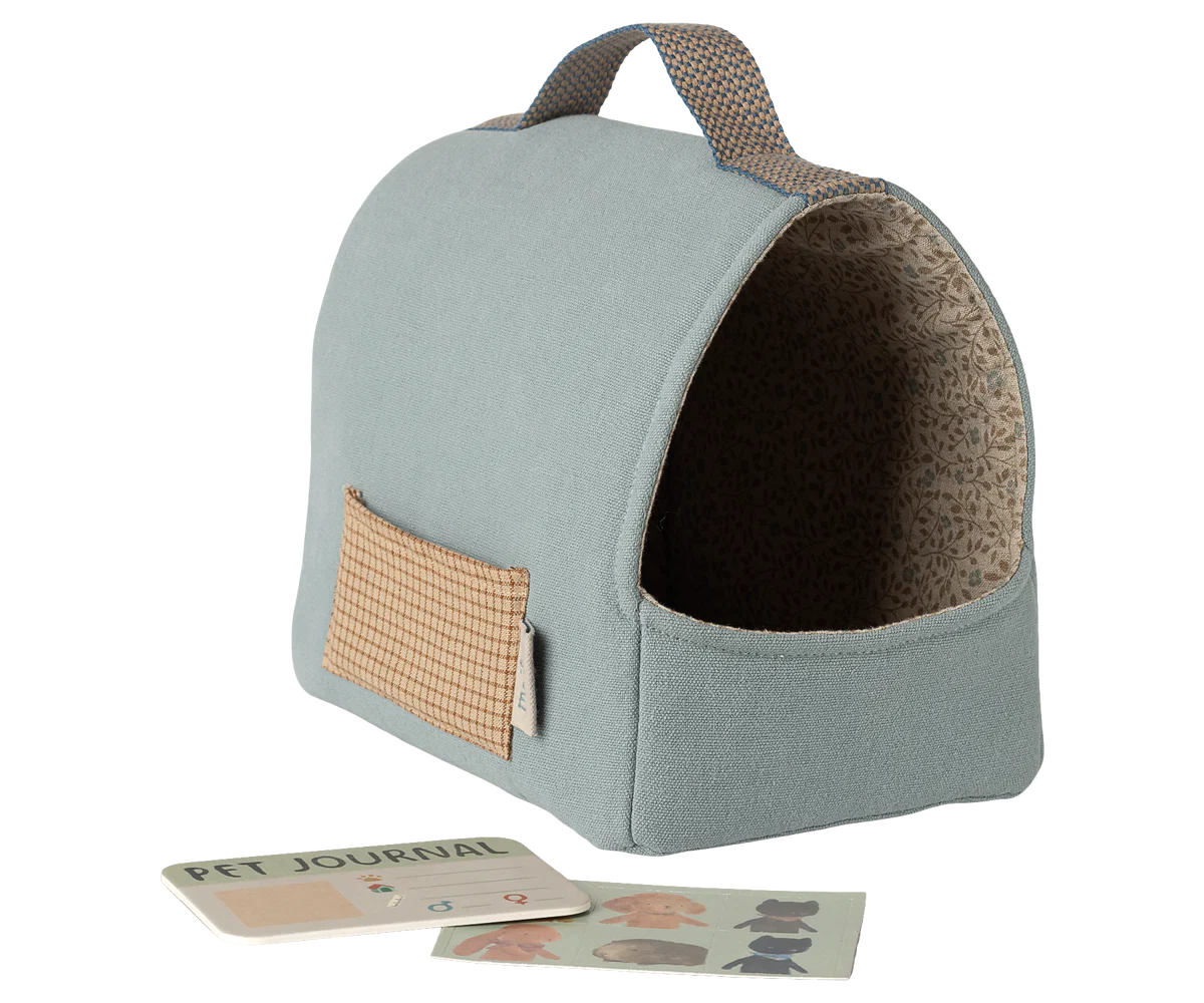 Maileg Pet Carrier | Dusty Blue