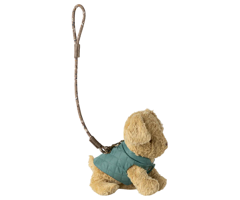 Maileg Pet Supply, Harness and Leash | Dark Mint