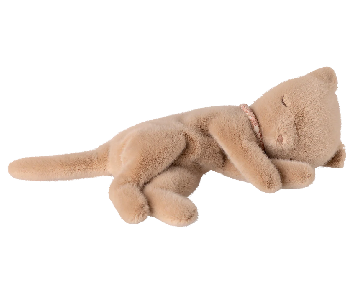 Maileg - Sleeping kitten plush | Small - Cream peach