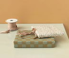 Maileg Gift Wrap - Checker | Mint + Ocher
