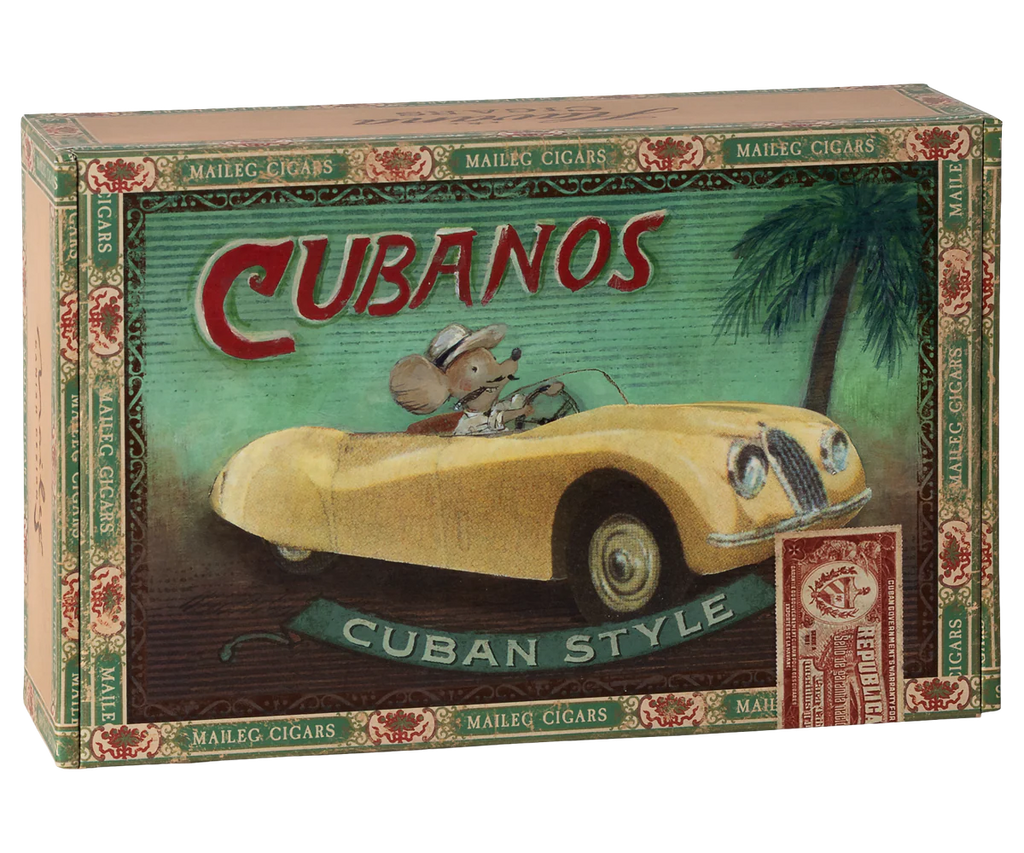 Maileg Grandma & Grandpa Mice |Cigar Box