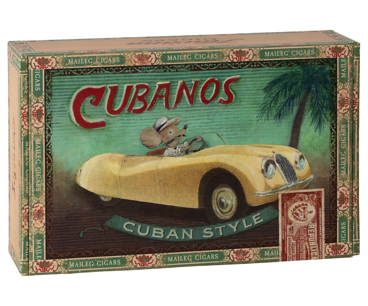 Maileg Grandma & Grandpa Mice |Cigar Box