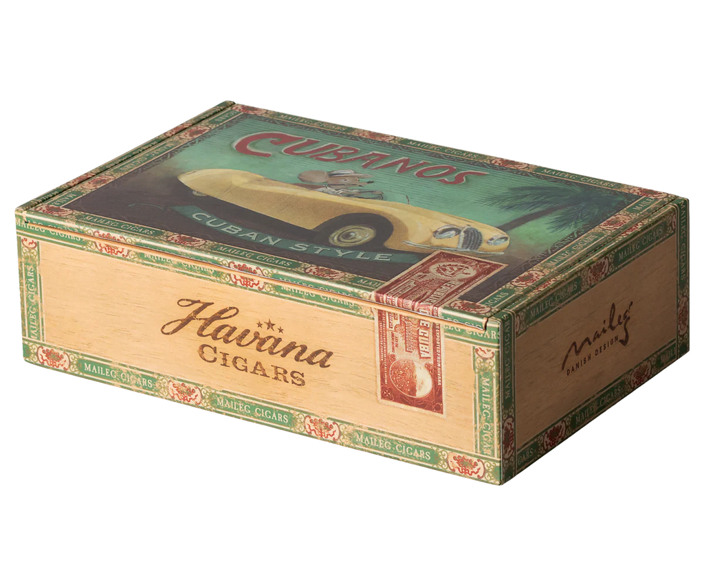 Maileg Grandma & Grandpa Mice |Cigar Box