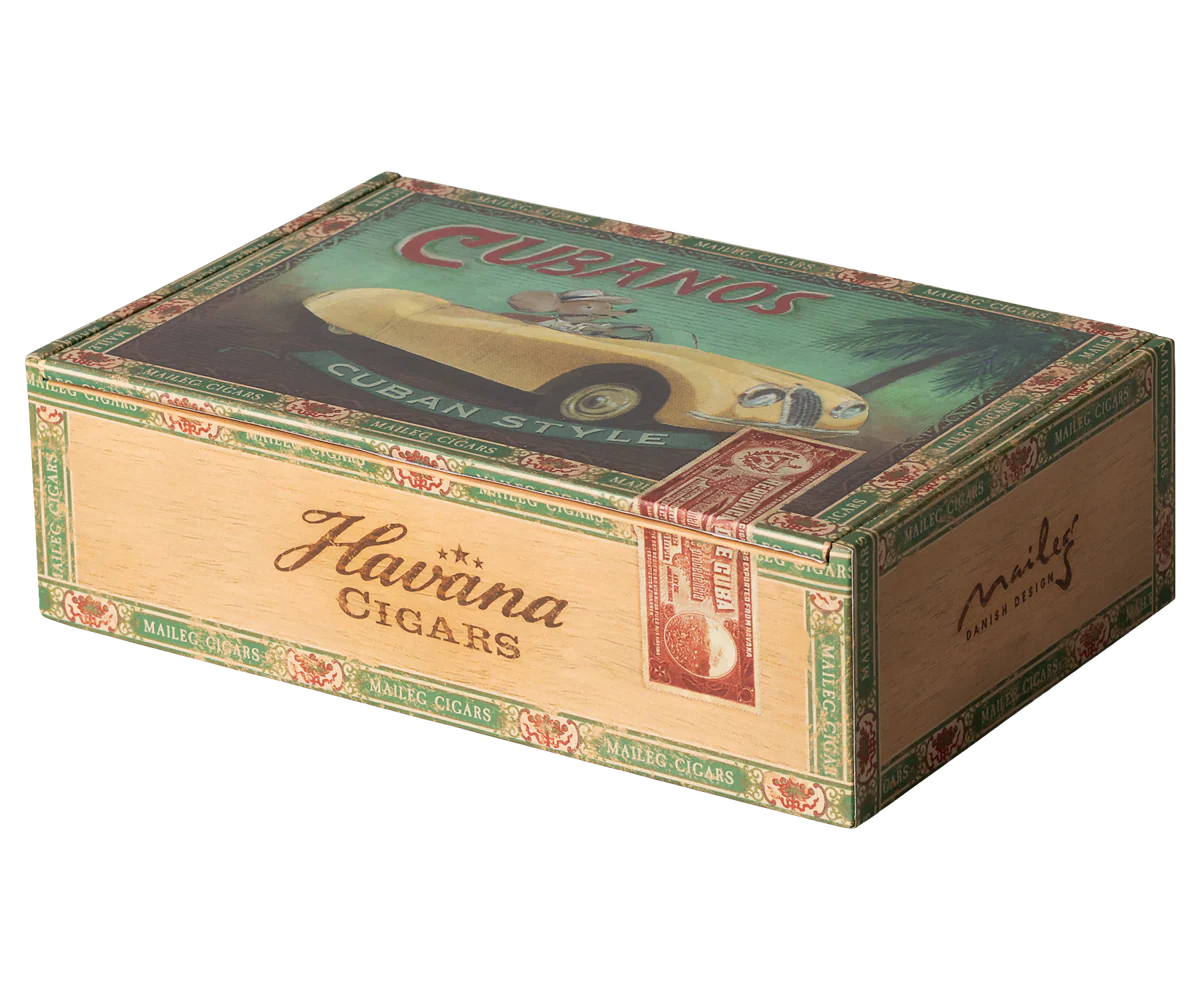 Maileg Grandma & Grandpa Mice |Cigar Box