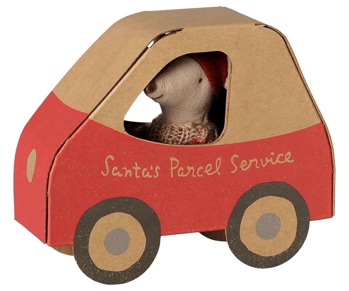Maileg Christmas Mouse - Little Sister in Car Box