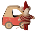 Maileg Christmas Mouse - Little Sister in Car Box