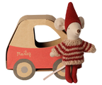 Maileg Christmas Mouse - Little Sister in Car Box