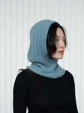 Load image into Gallery viewer, Oats &amp; Rice Ribbed Balaclava | Blue
