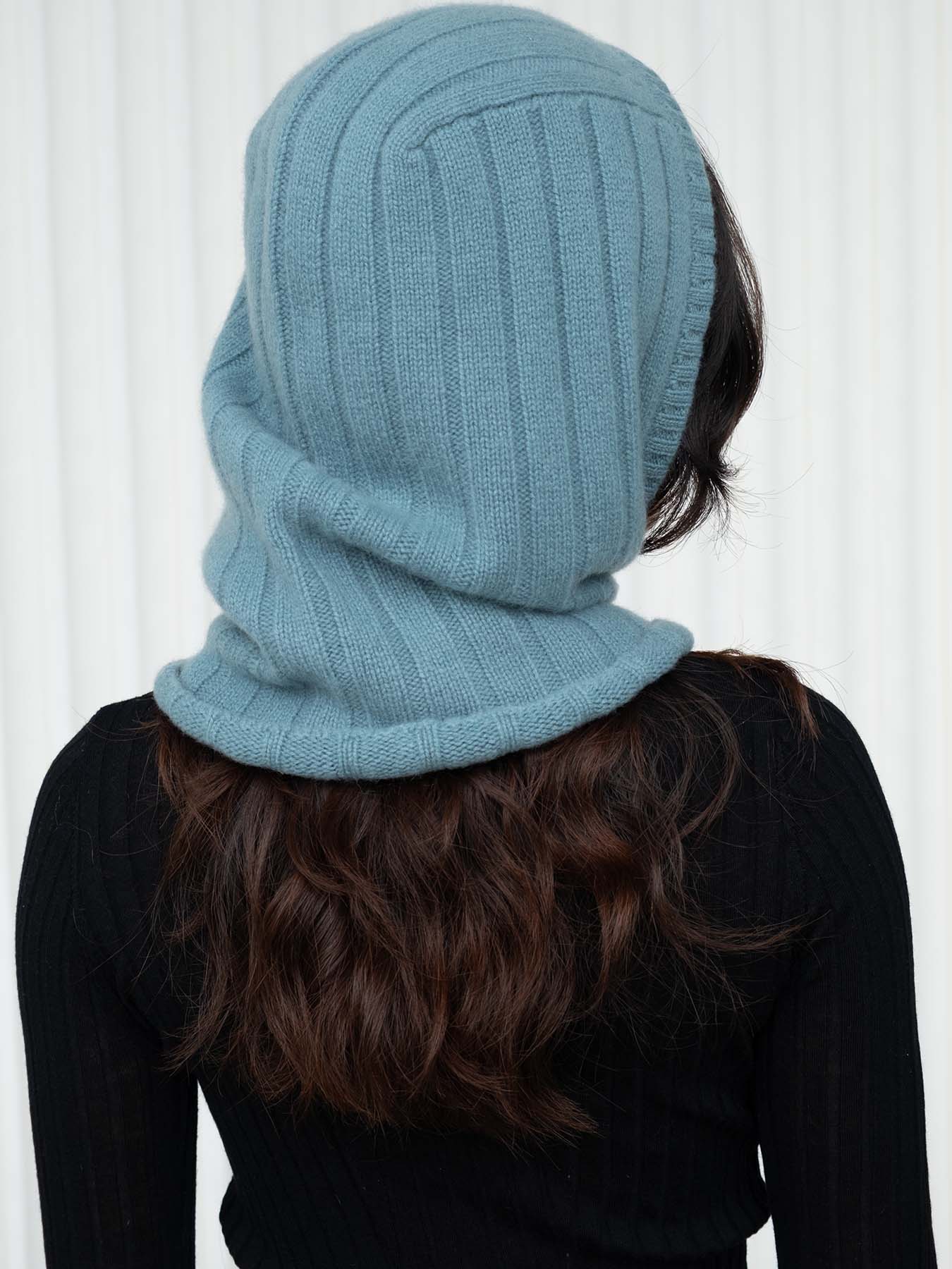 Oats & Rice Ribbed Balaclava | Blue