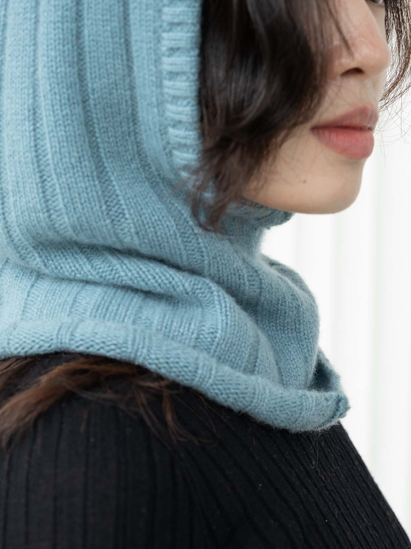 Oats & Rice Ribbed Balaclava | Blue