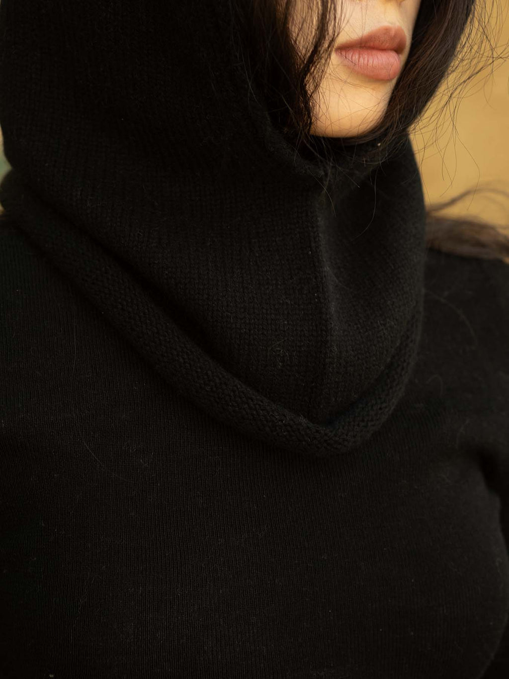 Oats & Rice Rolled Edge Balaclava | Black
