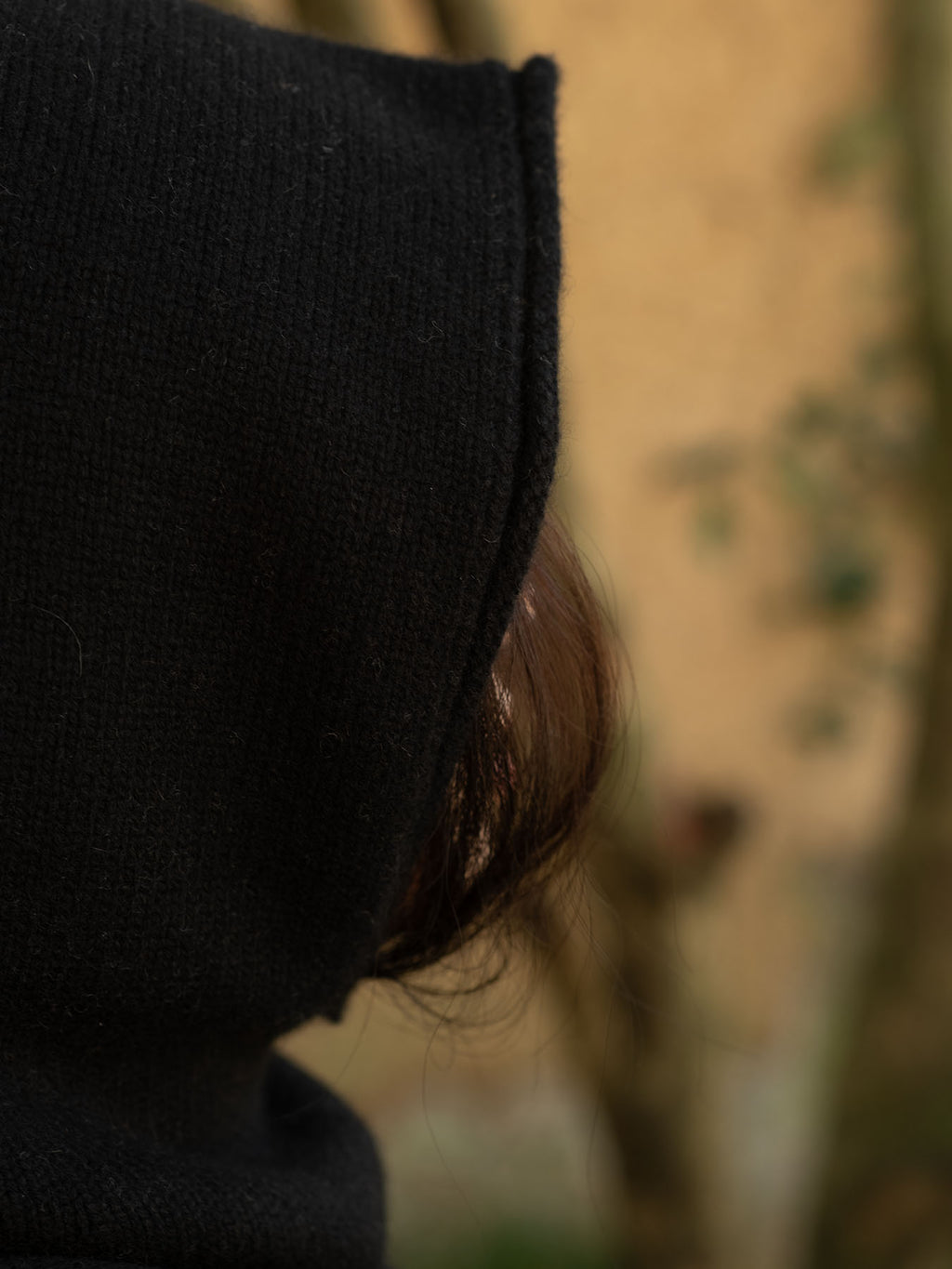 Oats & Rice Rolled Edge Balaclava | Black