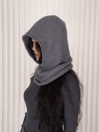 Oats & Rice Rolled Edge Balaclava | Charcoal Grey