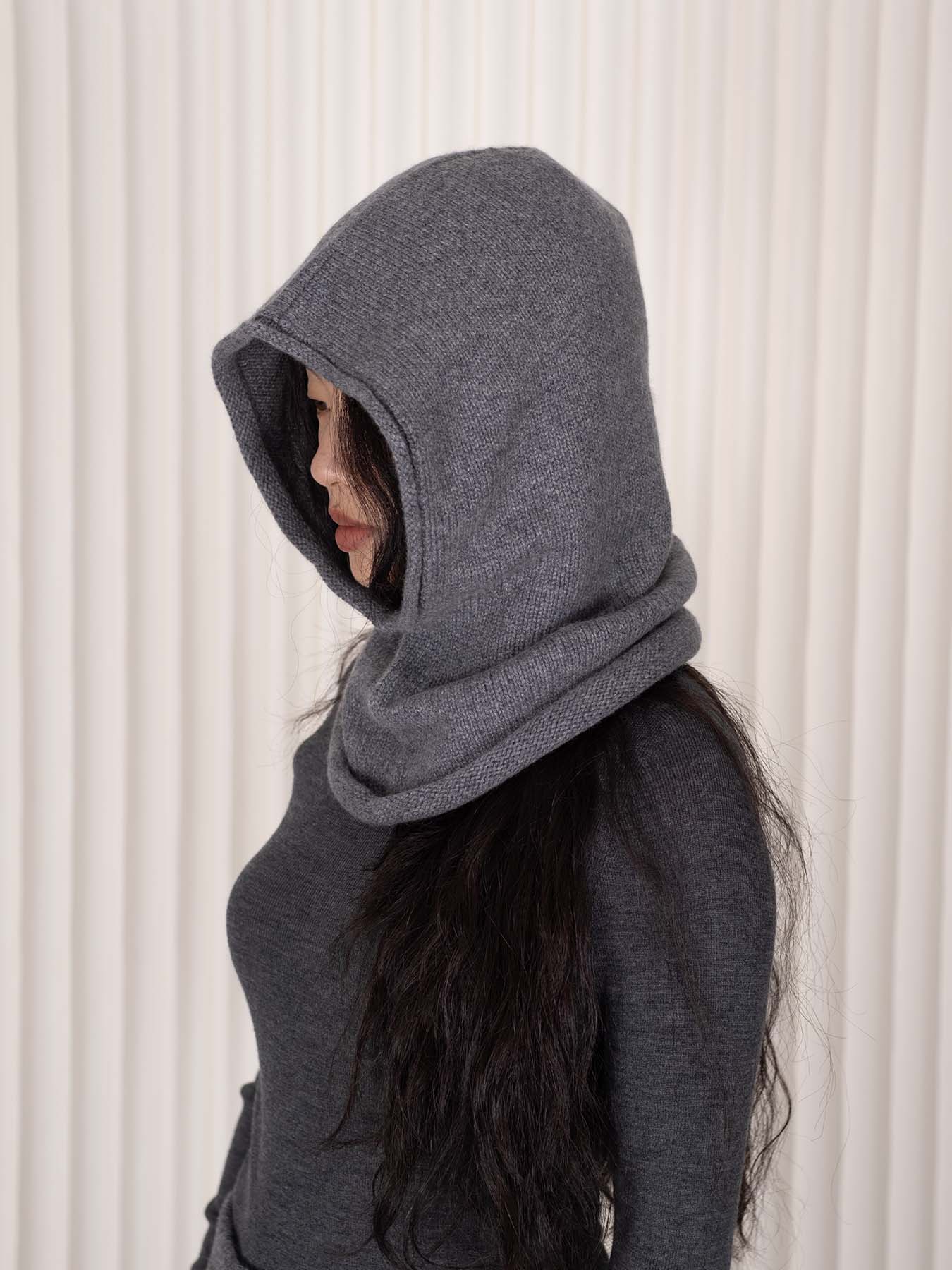 Oats & Rice Rolled Edge Balaclava | Charcoal Grey