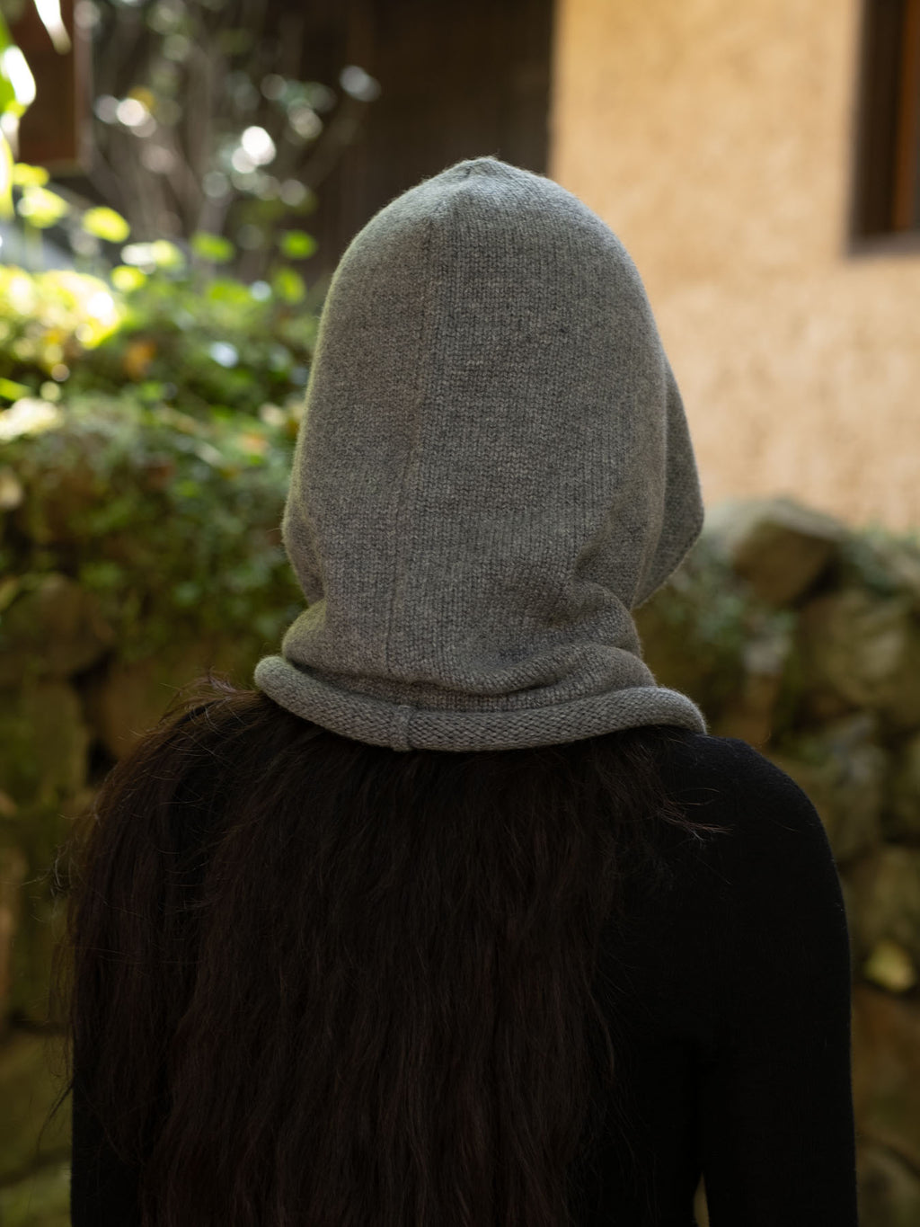 Oats & Rice Rolled Edge Balaclava | Charcoal Grey