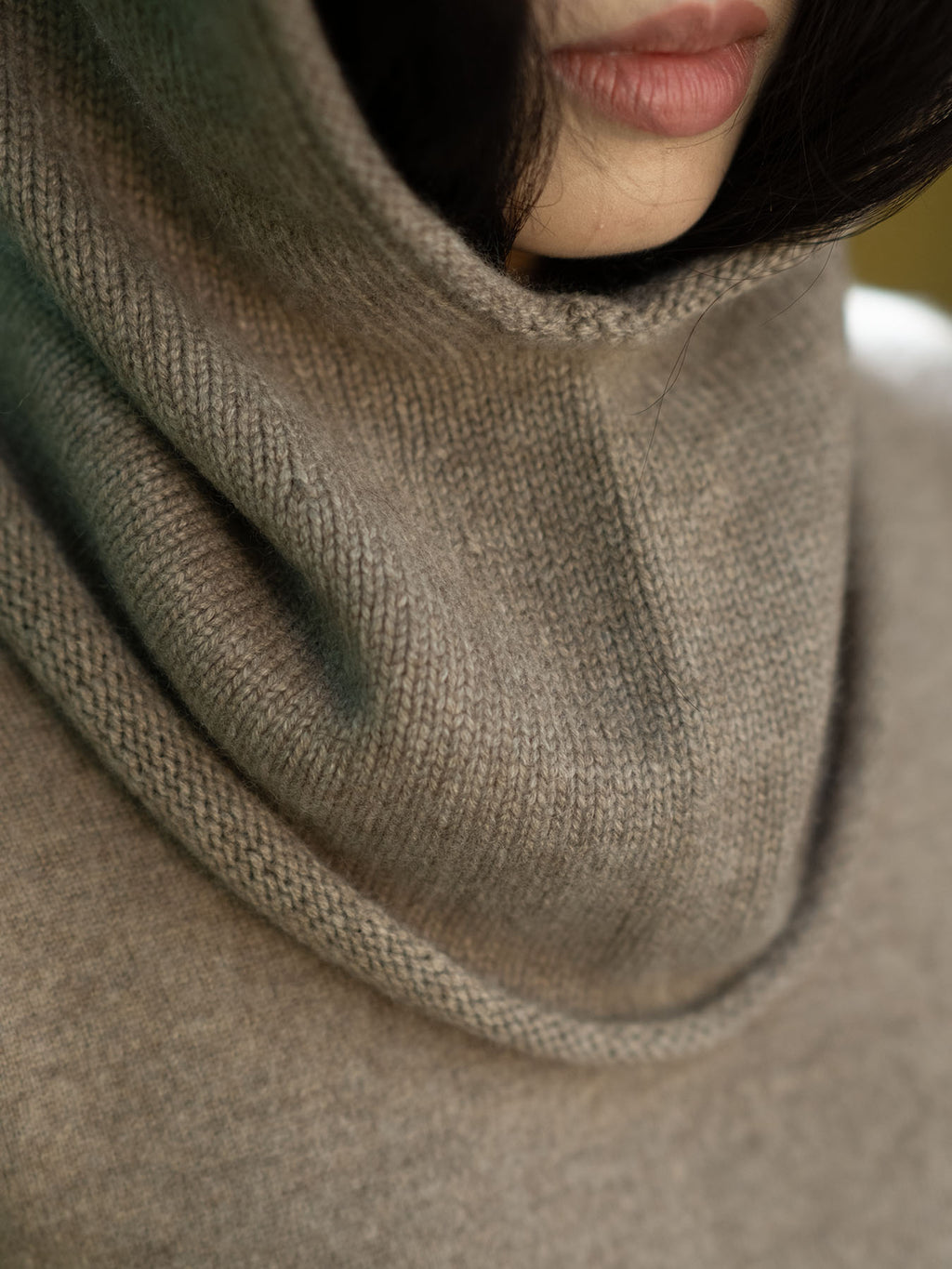 Oats & Rice Rolled Edge Balaclava | Taupe